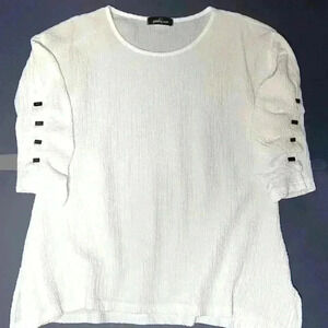 Yushi 3/4  sleeve ,cotton blend blouse. Ladies size XL